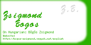 zsigmond bogos business card