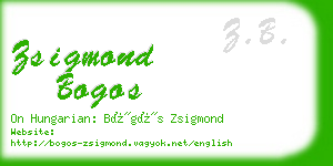 zsigmond bogos business card
